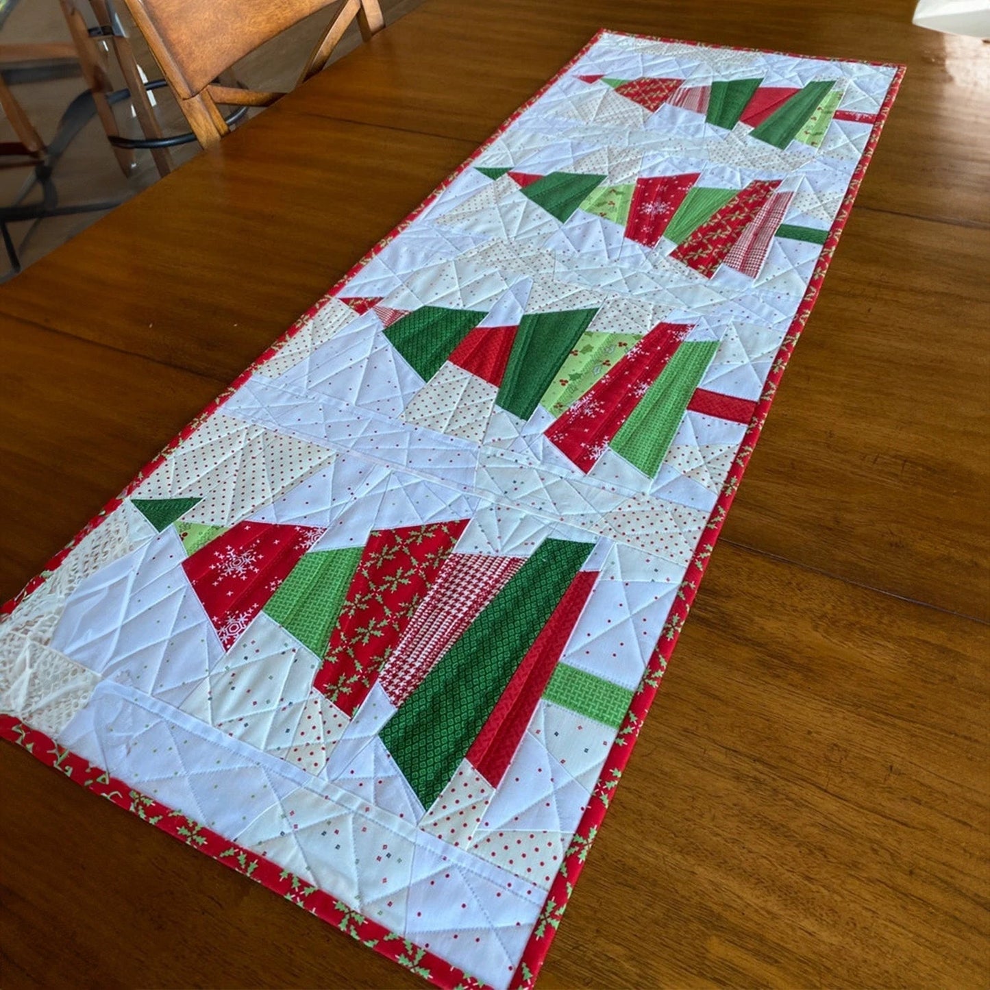 Peppermint Bliss Quilted Table Runner