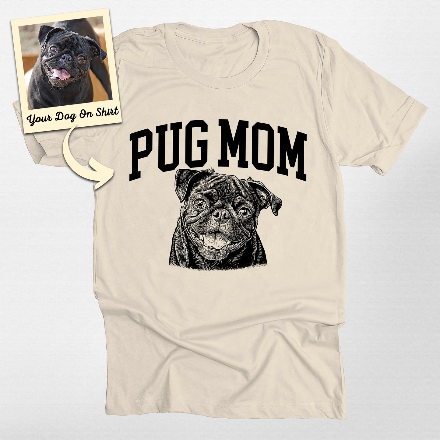 Personalized Pug Mom T-Shirt (view 5)