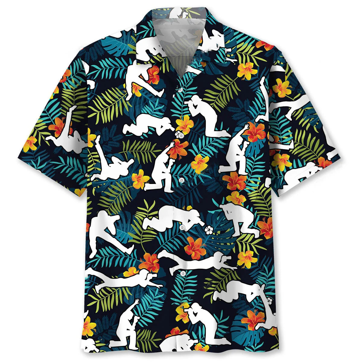 Photographer Postures Hawaiian Shirt, custom shirt gift for men (view 2)
