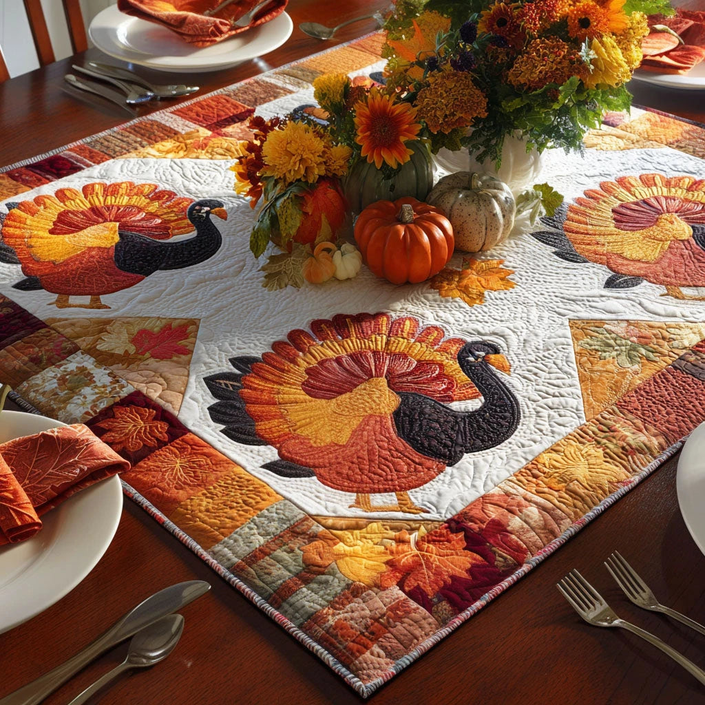Plume N Pie Quilted Table Topper