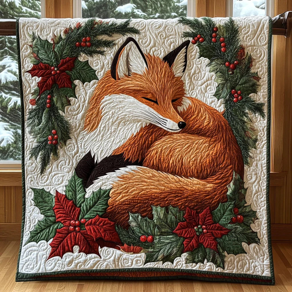 Poinsettia Dreams Quilt Blanket
