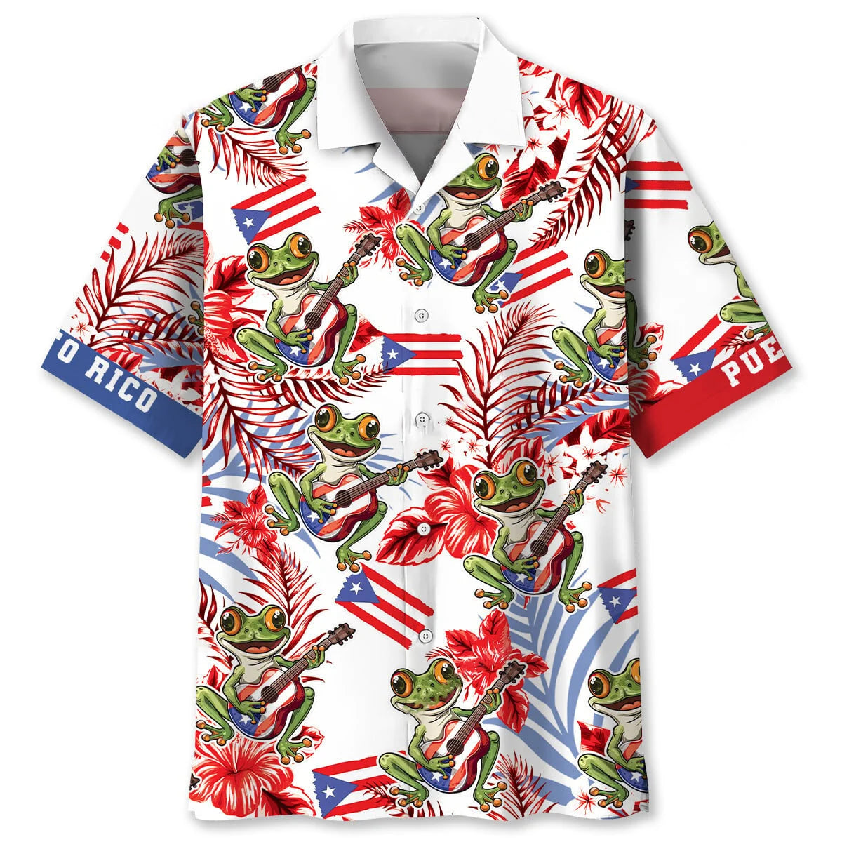 Puerto Rico Proud Hawaiian Shirt, custom shirt gift for men (view 4)