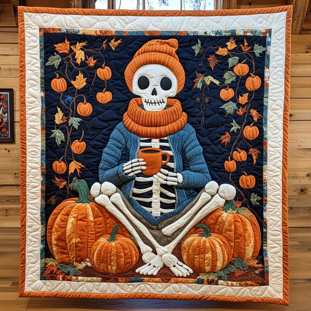 Pumpkin Bones Quilt Blanket