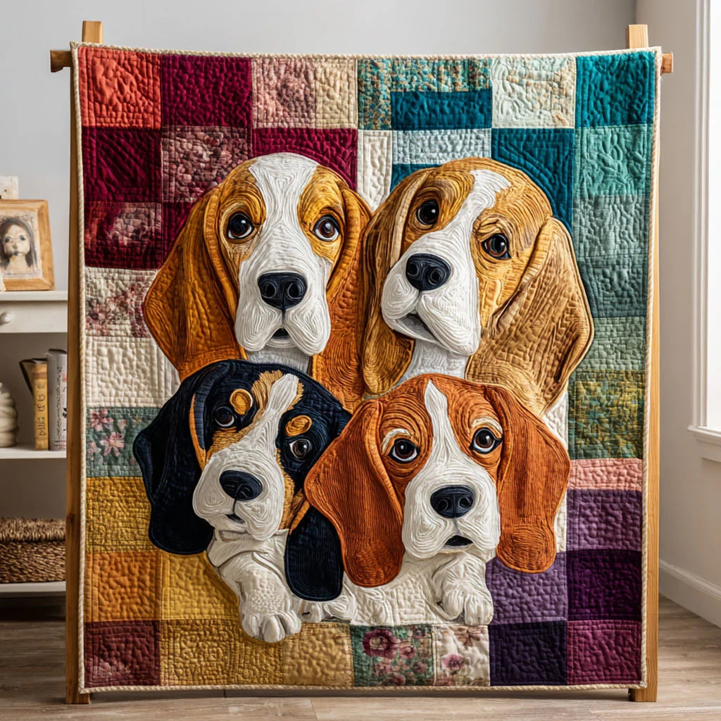 Puppy Eyes Quilt Blanket