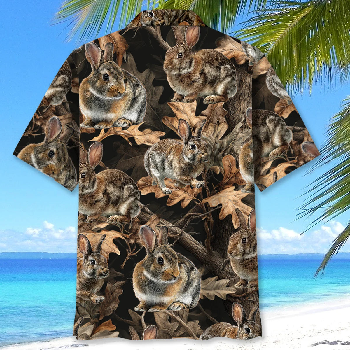 Rabbit Hunting Camouflage Hawaiian Shirt, custom shirt gift for men (view 4)