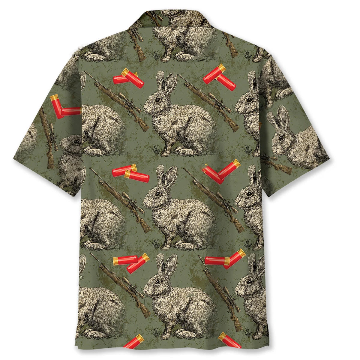 Rabbit Hunting Forest Hawaiian Shirt, custom shirt gift for men (view 4)