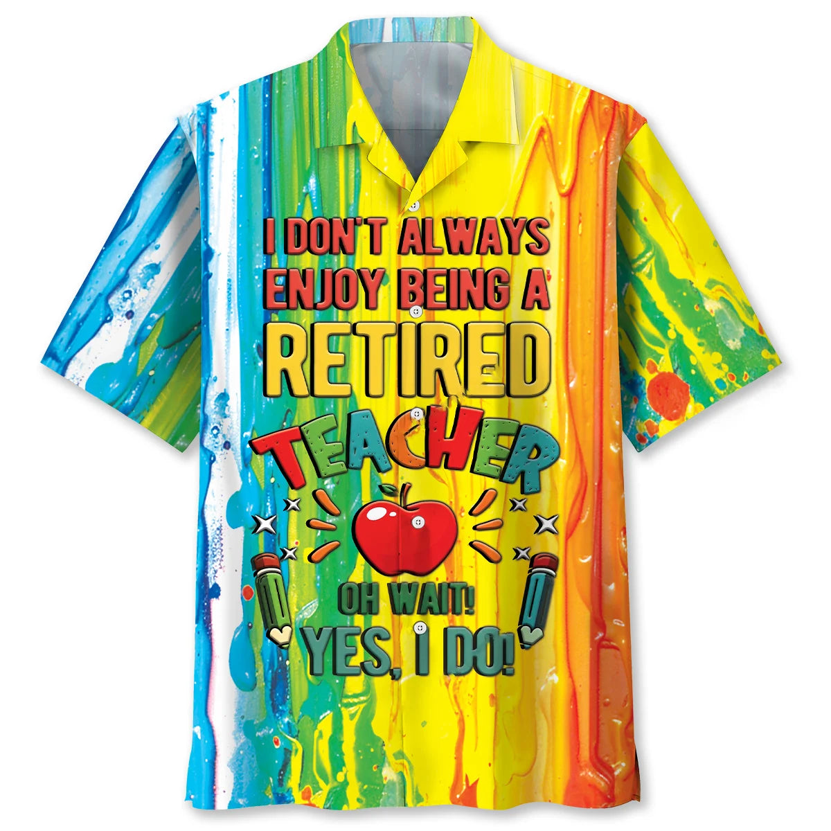 Retired Teacher Hawaiian Shirt, custom shirt gift for men (view 4)