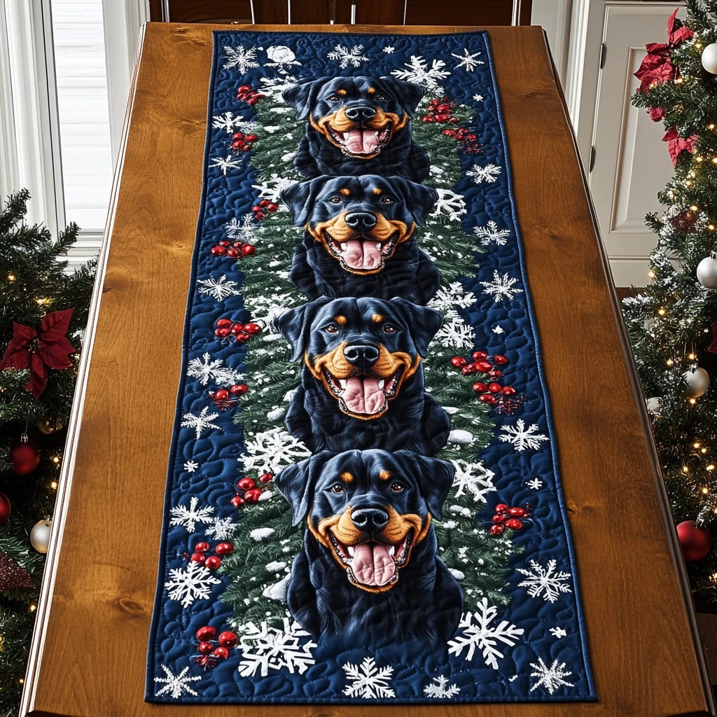 Rottweiler Dream Quilted Table Runner
