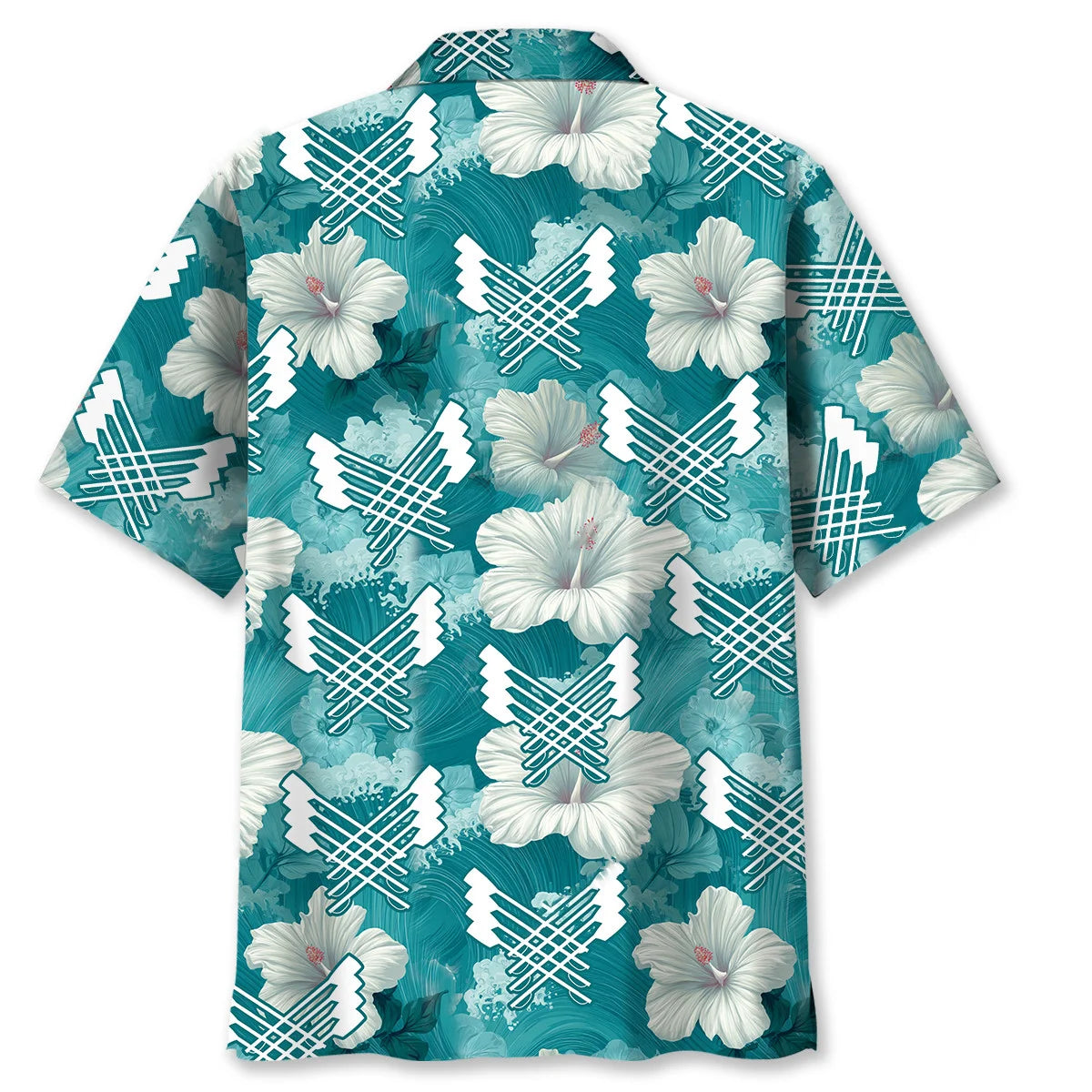 Rowing Blue Hibiscus Hawaiian Shirt, custom shirt gift for men (view 4)