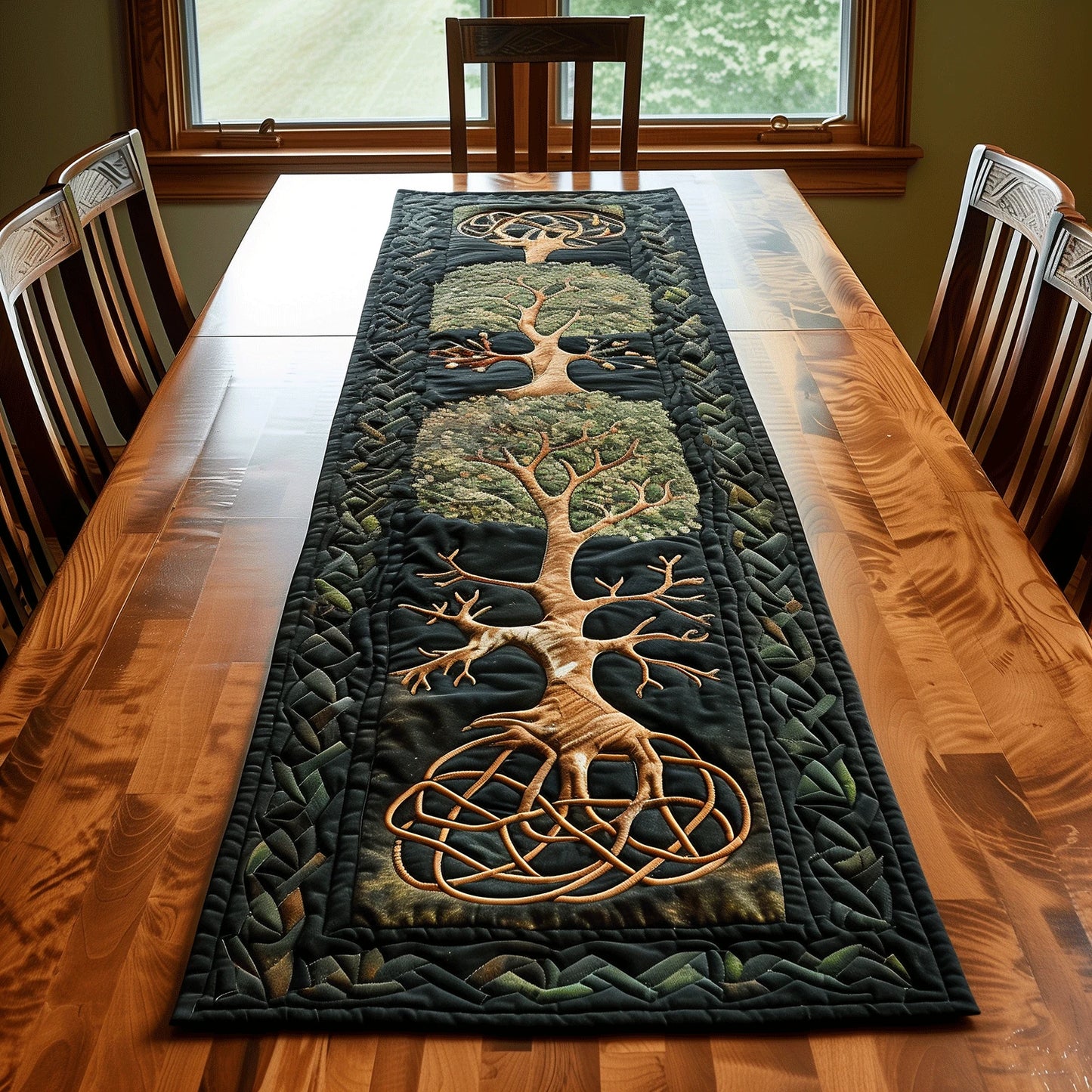 Sacred Roots Quilted Table Runner