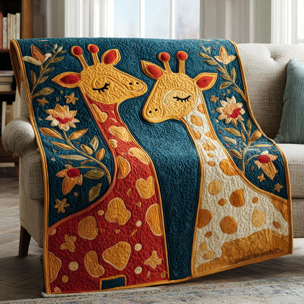 Safari Haven Quilt Blanket - Quilted Blanket by OtterMia