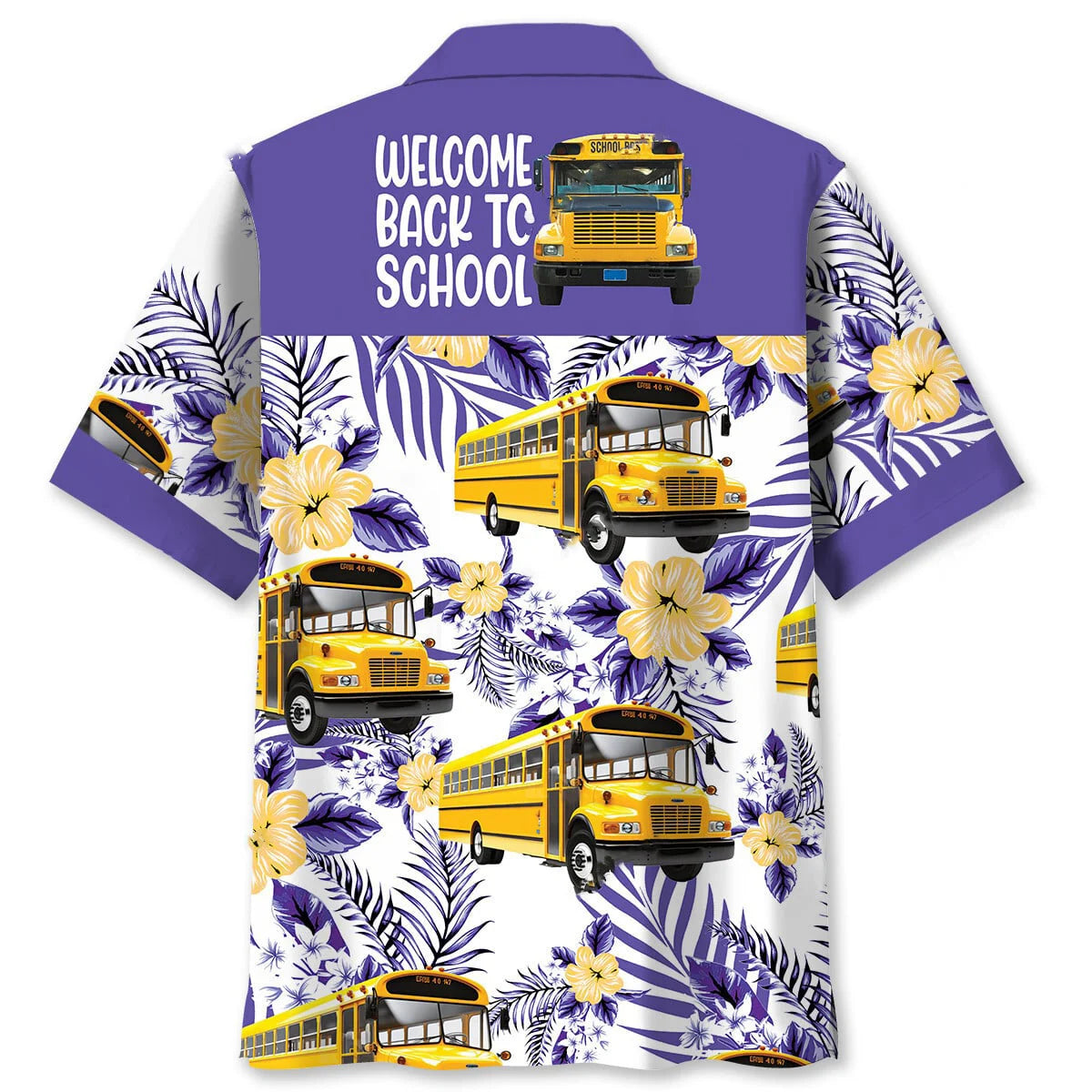 School Bus Welcome Back to School Hawaiian Shirt, custom shirt gift for men (view 4)