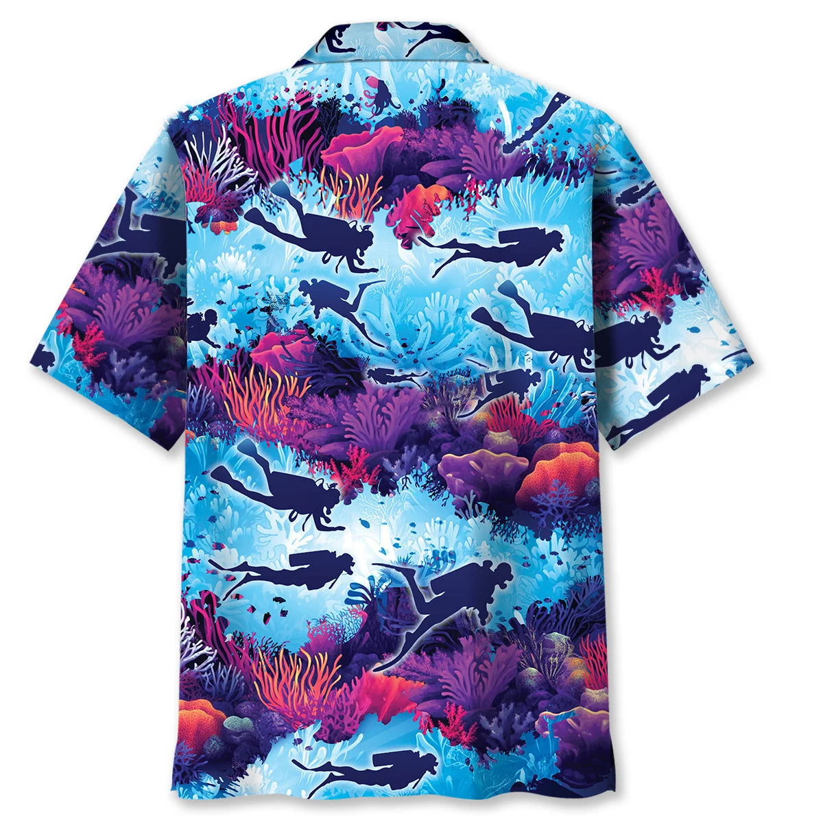Scuba Diving Reef Explorer Hawaiian Shirt, custom shirt gift for men (view 4)