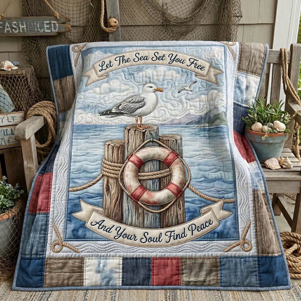 Sea Breeze Serenity Quilt Blanket