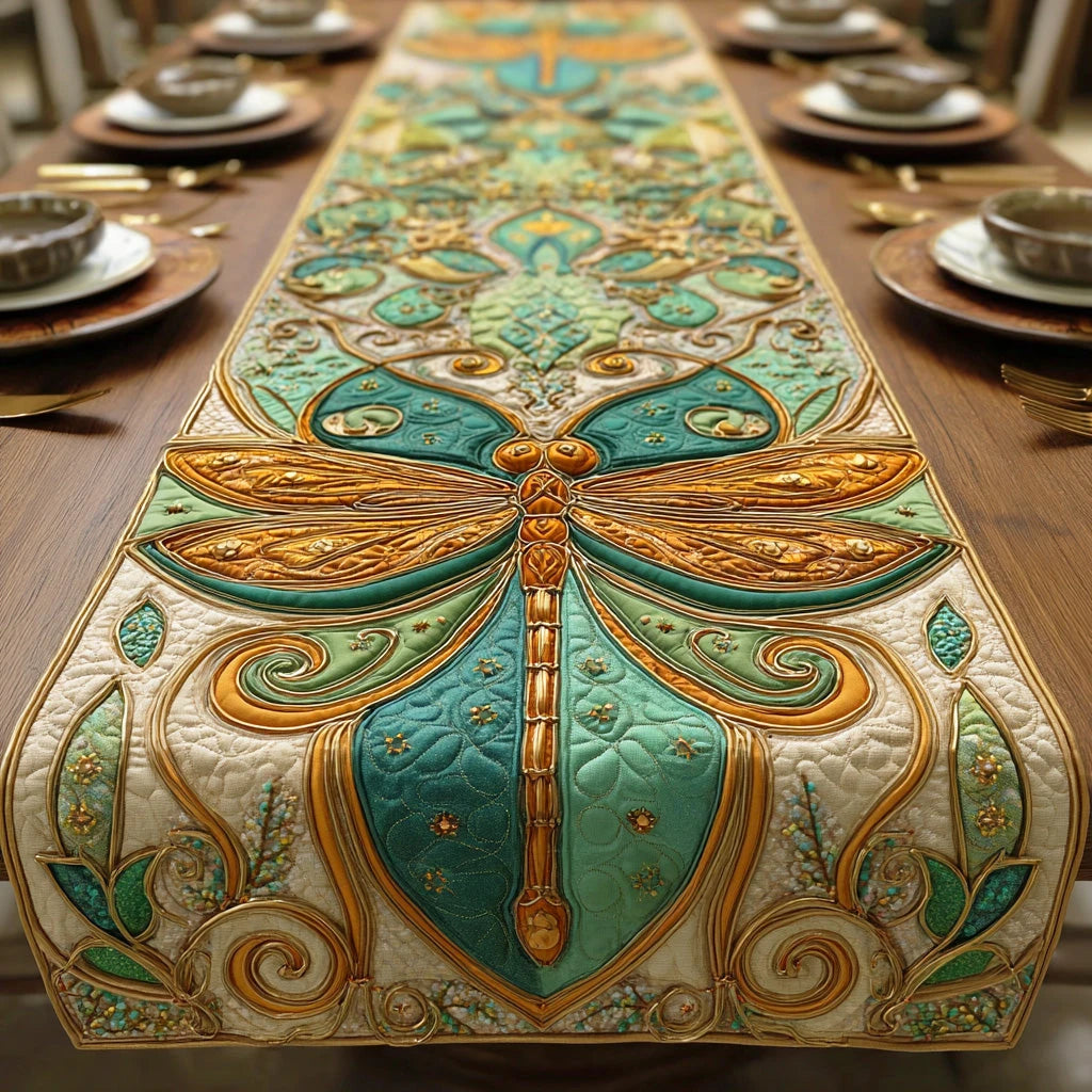 Serene Meadow Path Quilted Table Runner