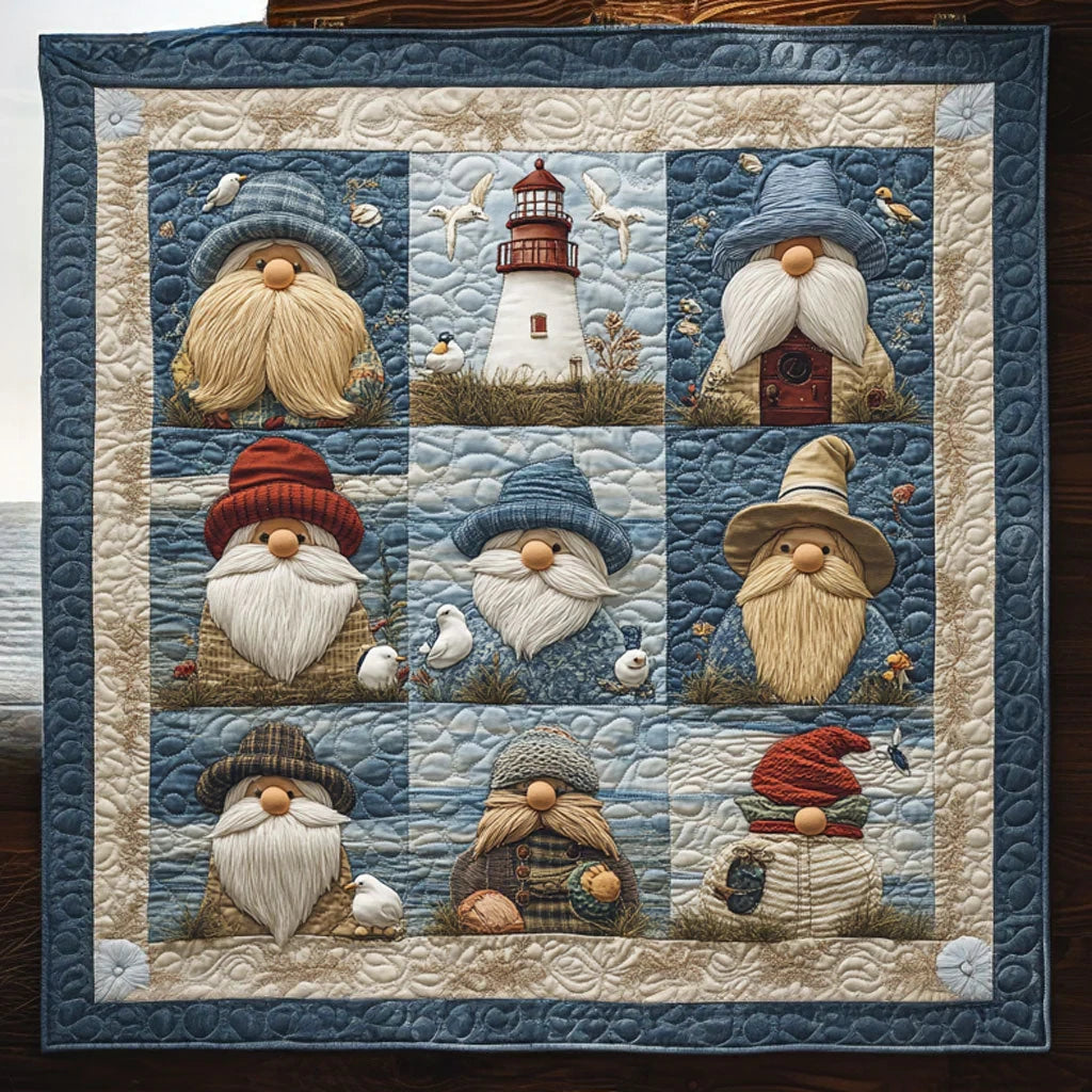 Shoreline Gnome Quilt Blanket