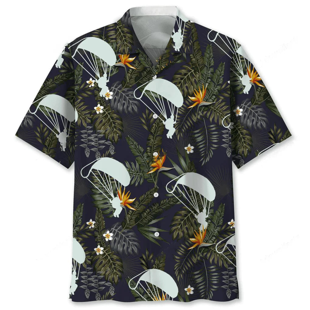 Skydiving Hawaiian Nature Hawaiian Shirt, custom shirt gift for men (view 2)