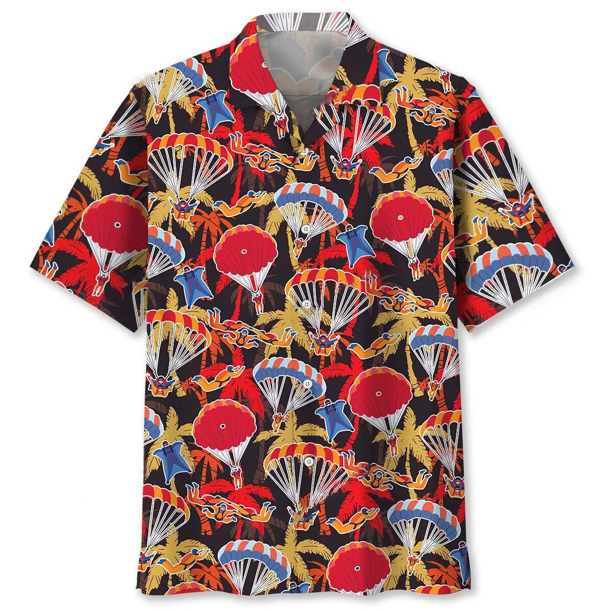 Skydiving Tropical Hawaiian Shirt, custom shirt gift for men (view 6)
