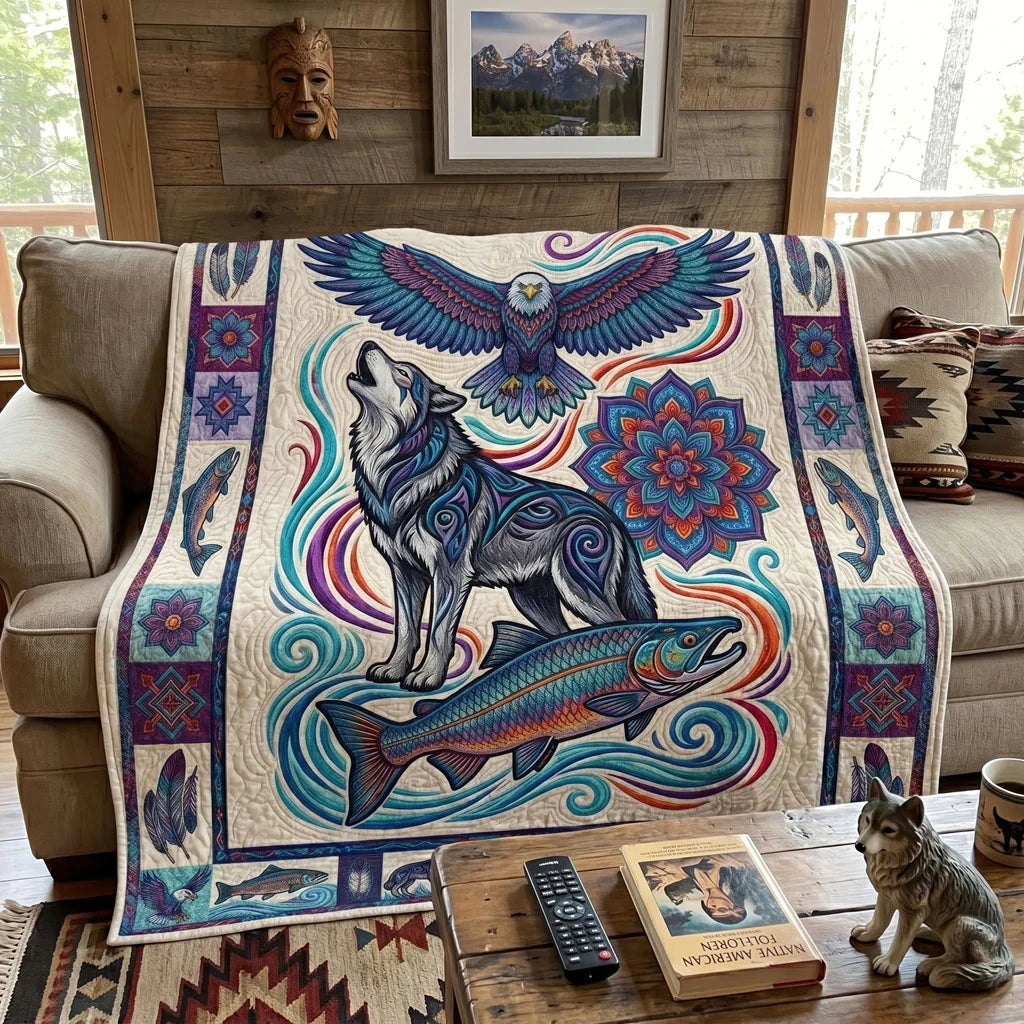 Spirit Of The Wild Quilt Blanket
