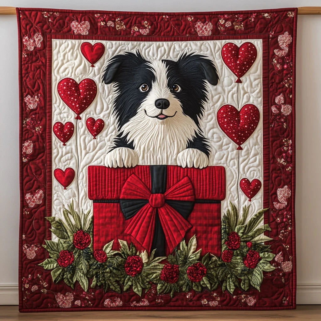 Sweet Collie Quilt Blanket