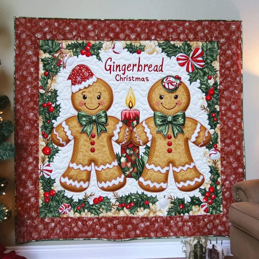 Sweet Noel Gingerbread Quilt Blanket