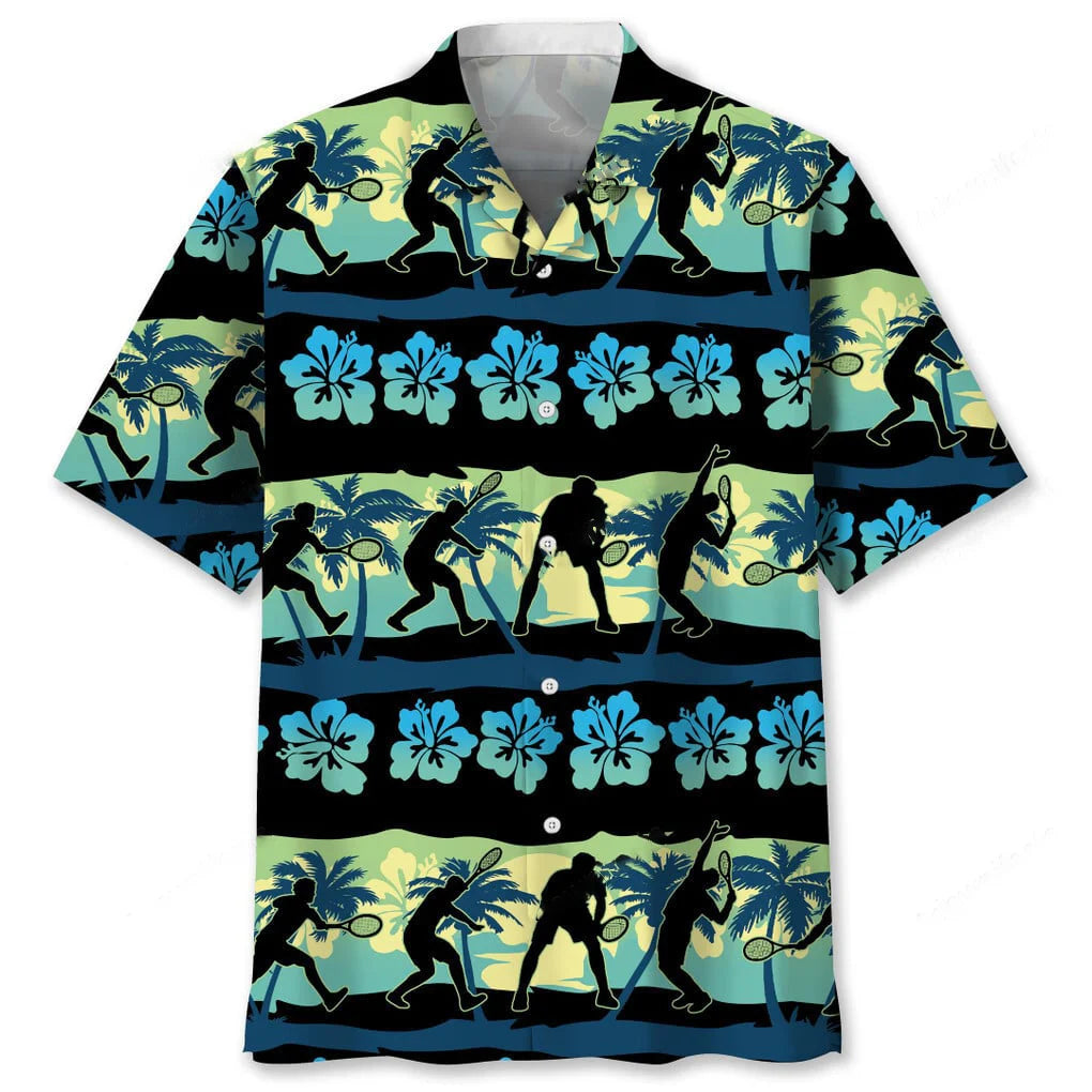 Tennis Nature Beach Hawaiian Shirt, custom shirt gift for men (view 2)