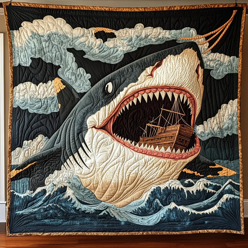 Terror Depths Quilt Blanket