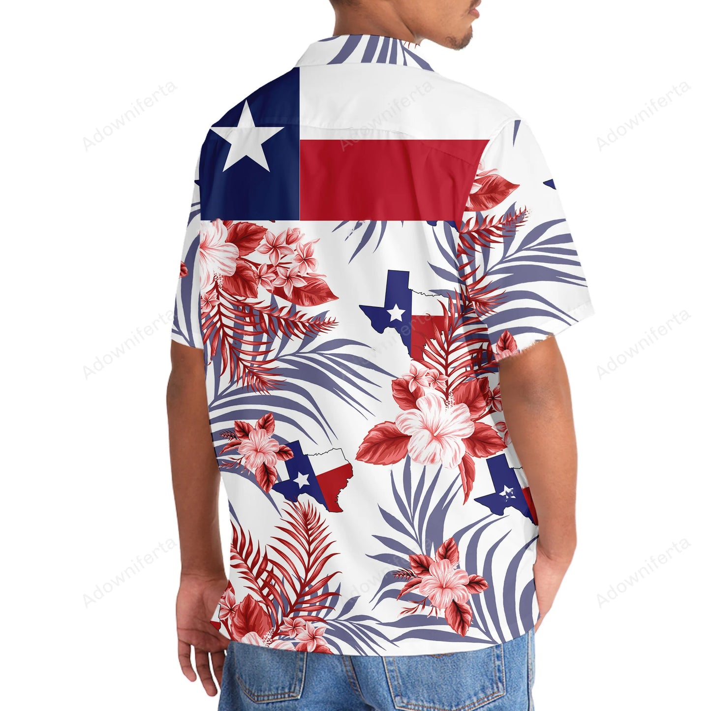 Texas Hawaiian Shirt, custom shirt gift for men (view 4)