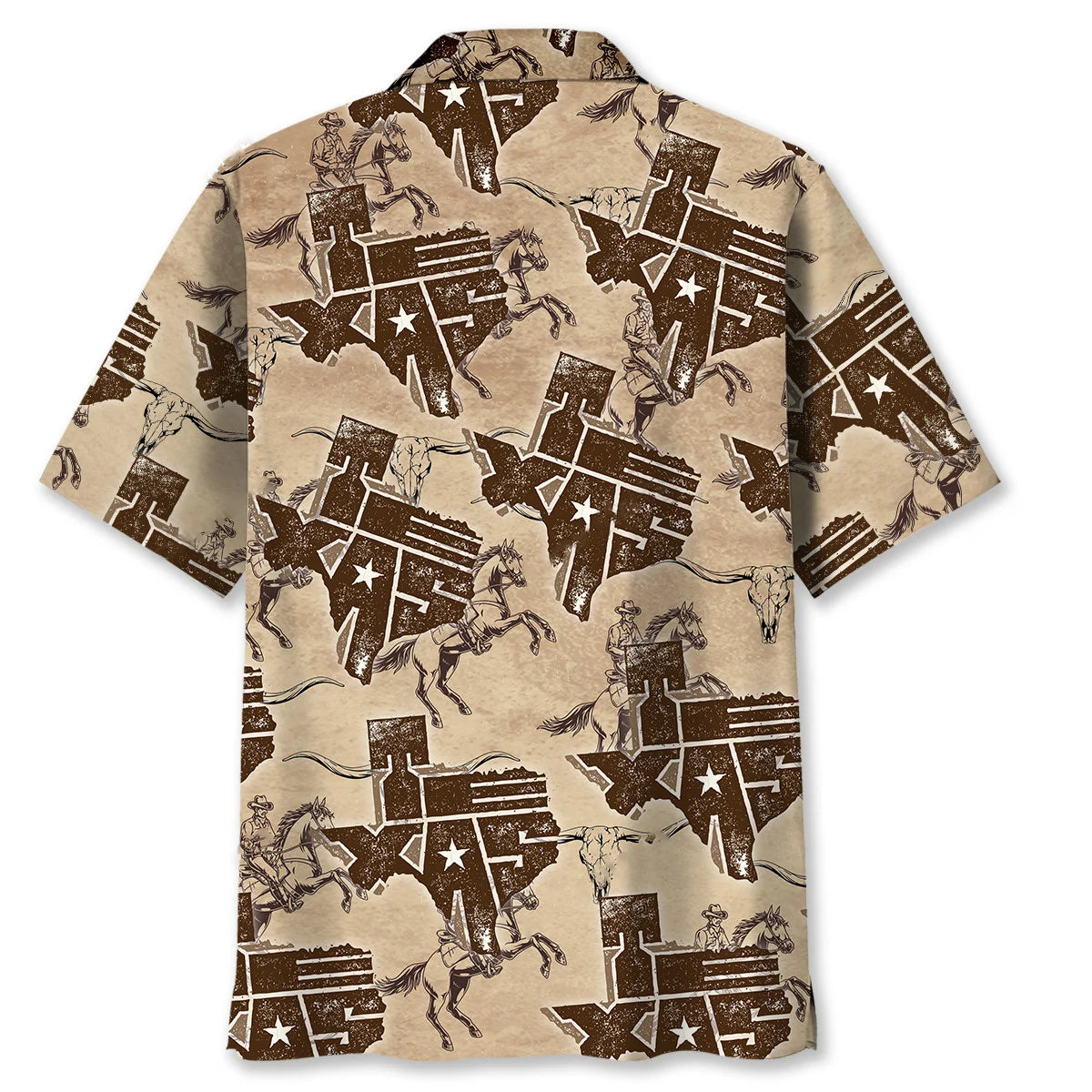 Texas State Cowboy Hawaiian Shirt, custom shirt gift for men (view 4)