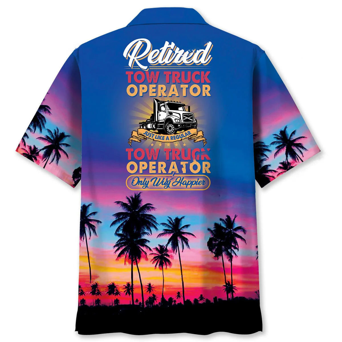 Tow Truck Retired Hawaiian Shirt, custom shirt gift for men (view 4)