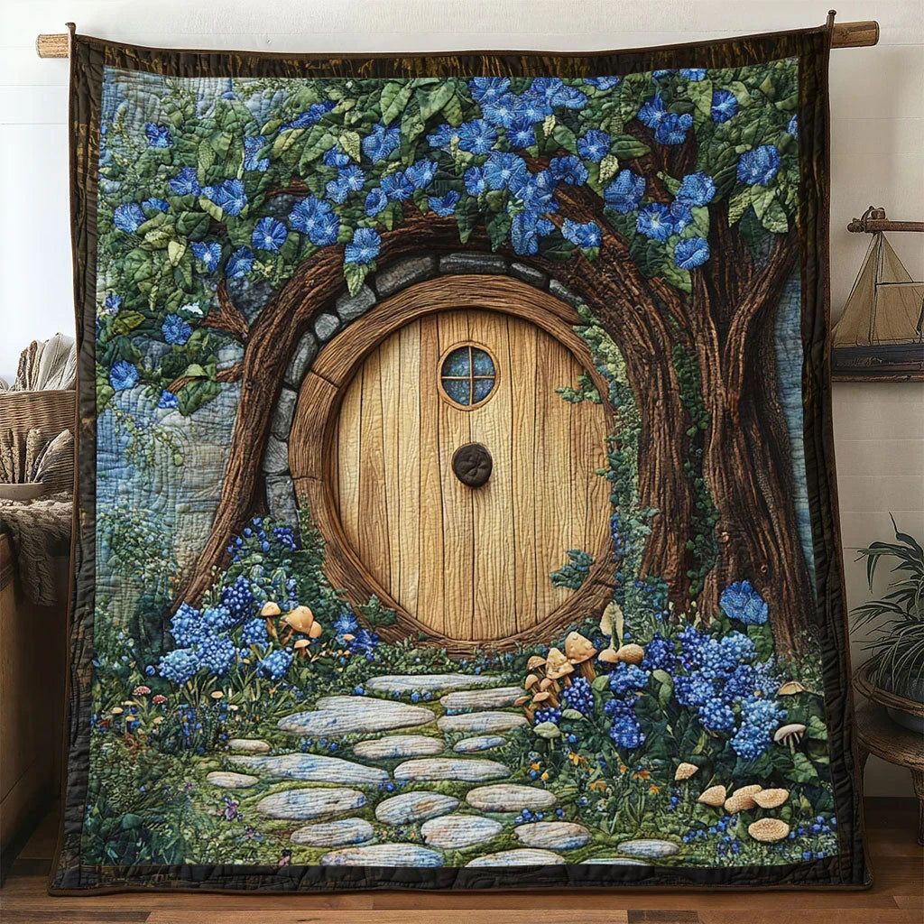 Tree House Magic Round Door Quilt Blanket