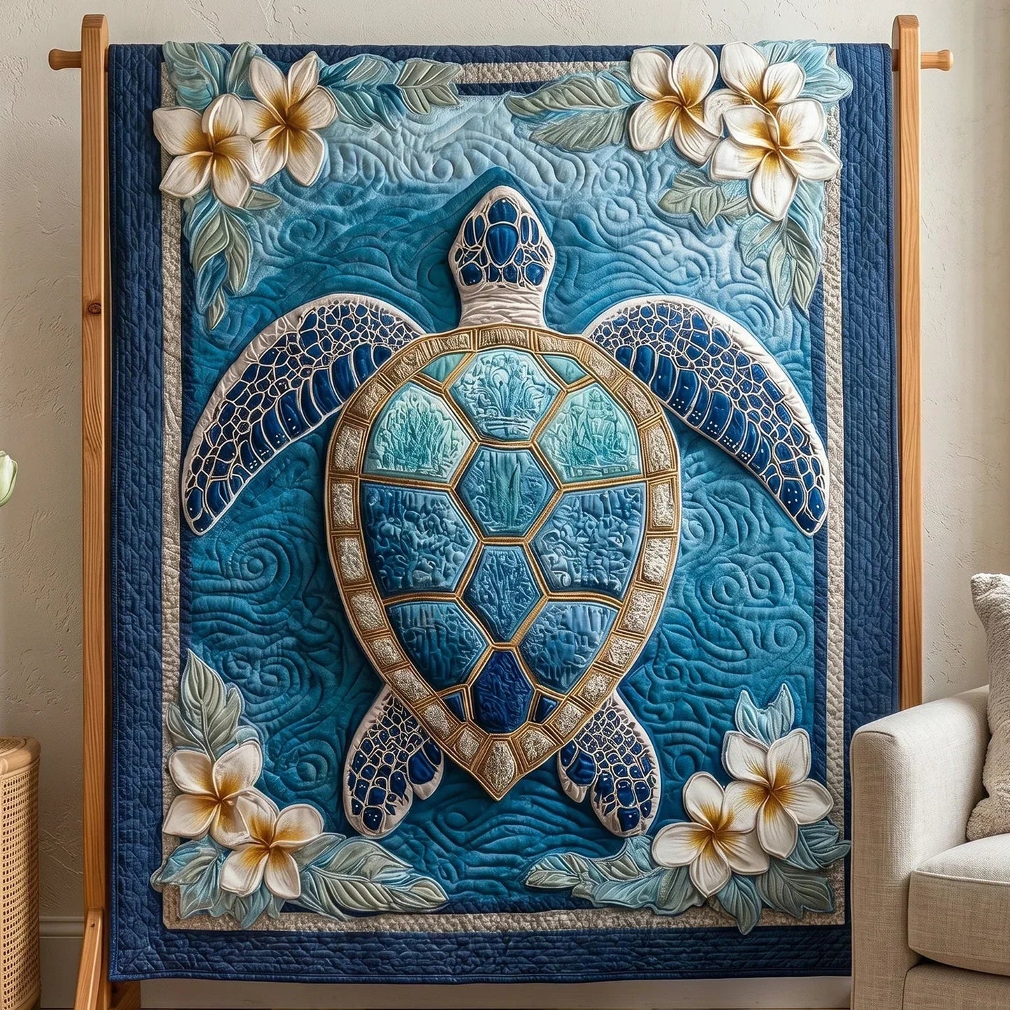 Tropical Flora Quilt Blanket - Quilted Blanket by OtterMia