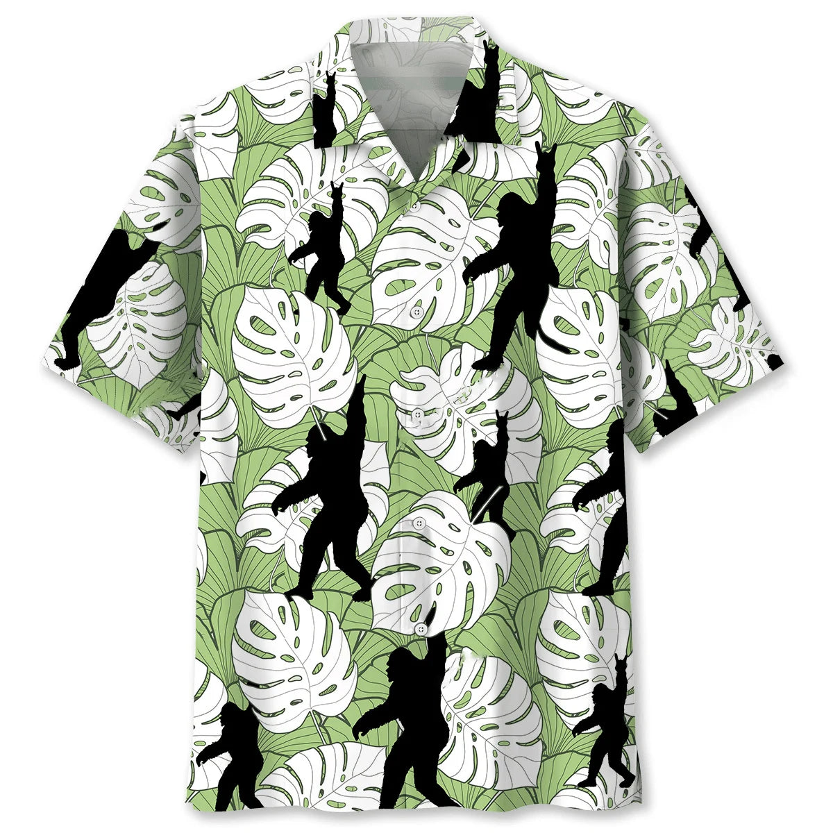 Tropical Bigfoot Hawaiian Shirt, custom shirt gift for men (view 5)