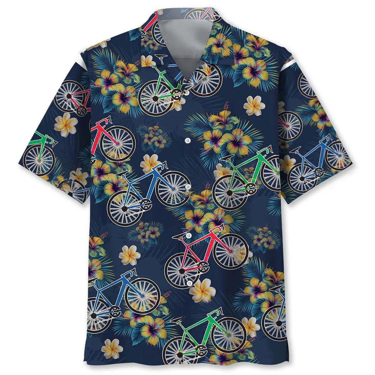 Tropical Cycling Hawaiian Shirt, custom shirt gift for men (view 4)