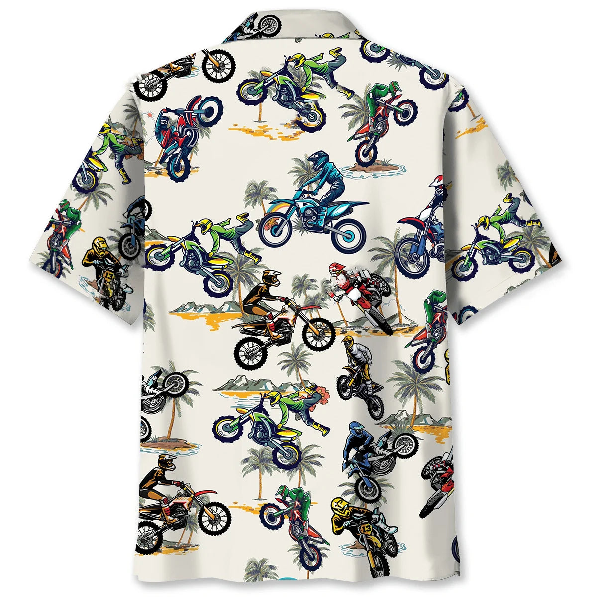 Tropical Dirt Bike Racing Hawaiian Shirt, custom shirt gift for men (view 6)