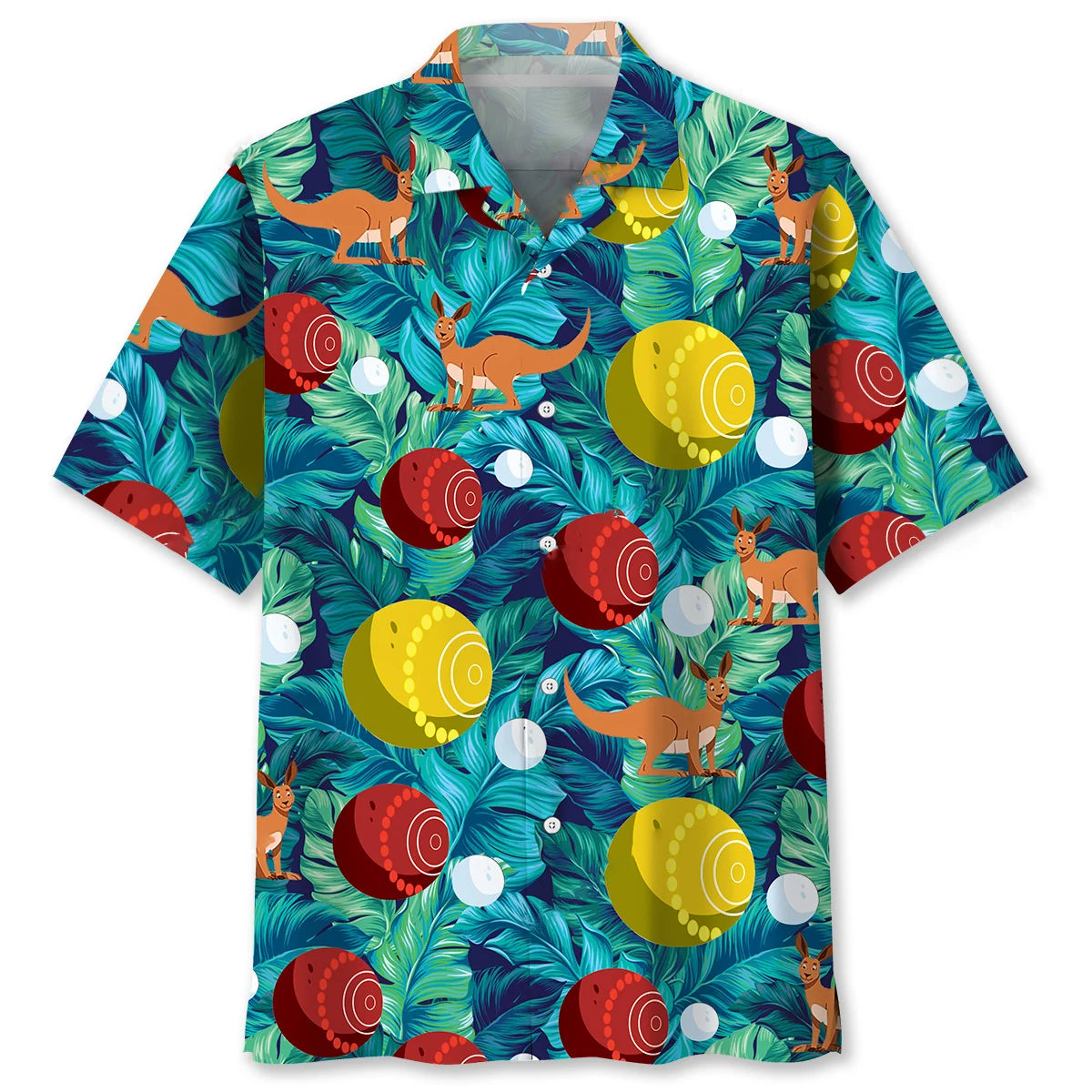 Tropical Lawn Bowling Hawaiian Shirt, custom shirt gift for men (view 4)
