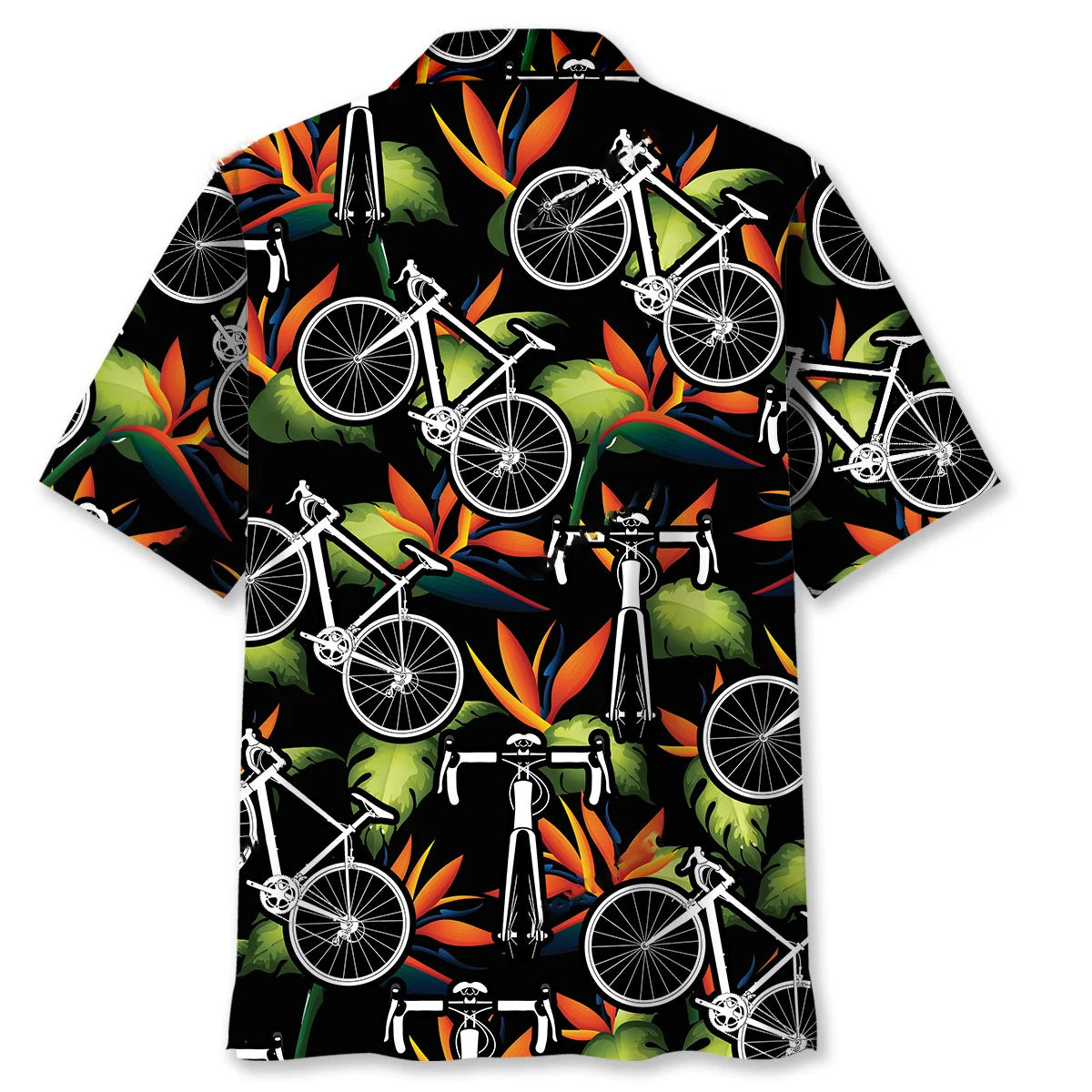 Tropical Road Bike Hawaiian Shirt, custom shirt gift for men (view 4)