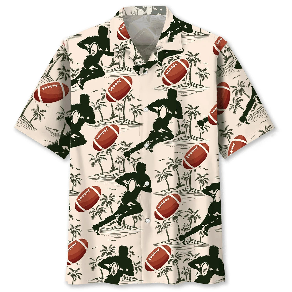 Tropical Rugby Hawaiian Shirt, custom shirt gift for men (view 4)