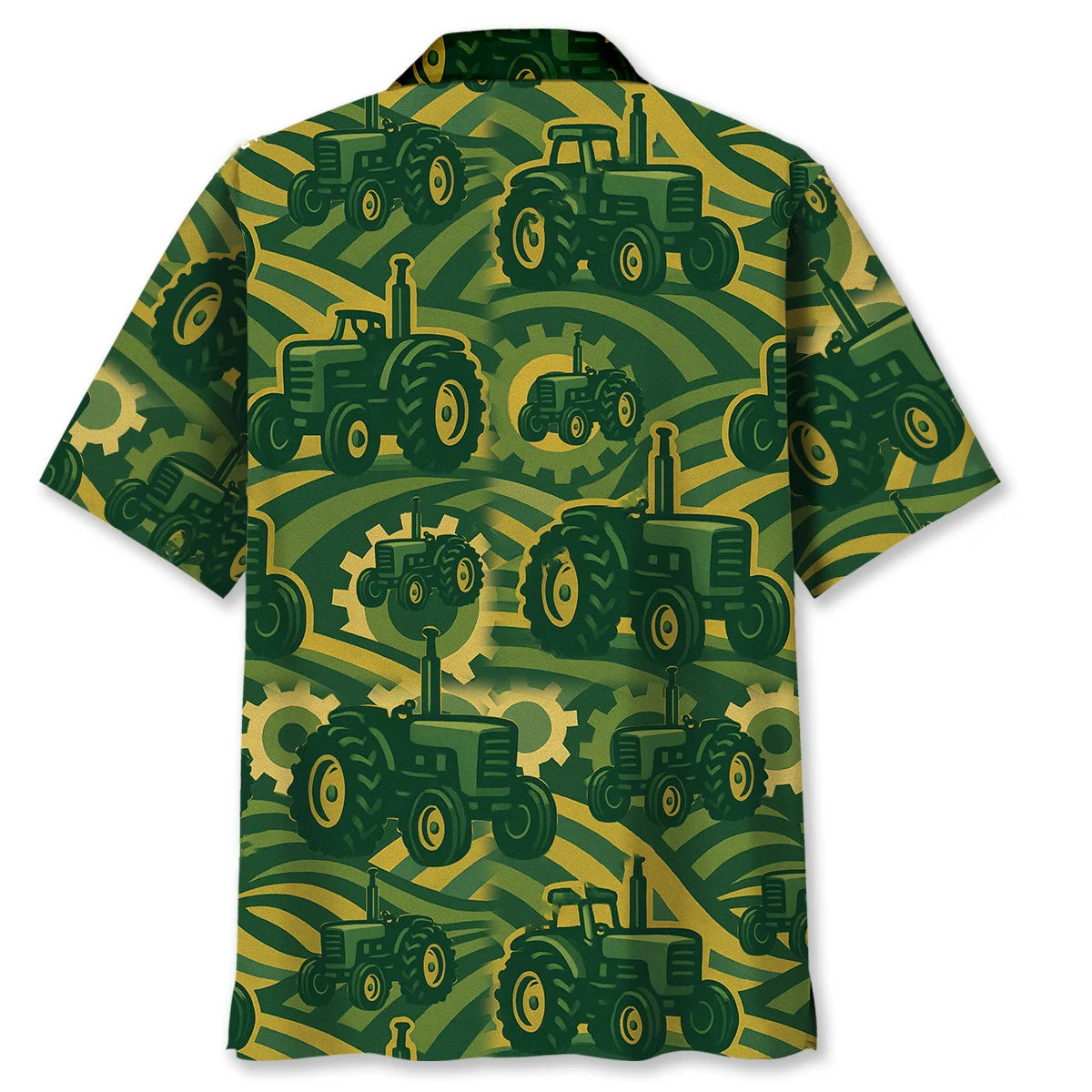 Tropical Tractor Hawaiian Shirt, custom shirt gift for men (view 4)