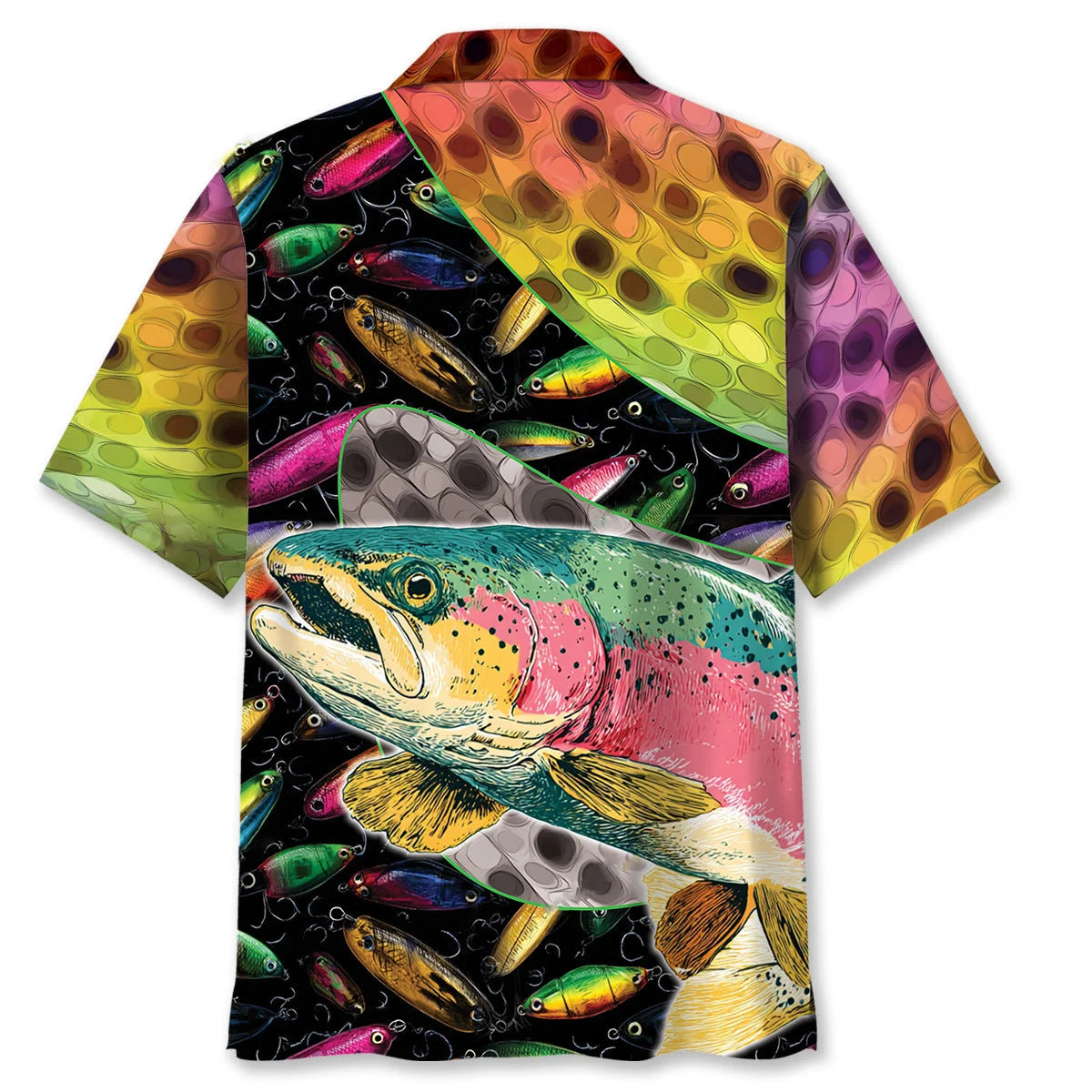 Trout Fishing Game Hawaiian Shirt, fishing gift for men (view 4)