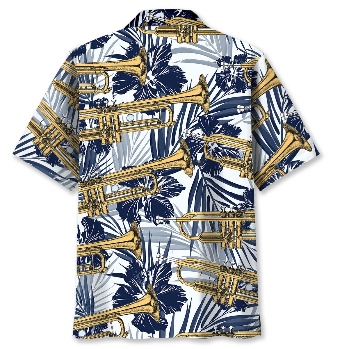 Trumpet Hibiscus Hawaiian Shirt, custom shirt gift for men (view 4)