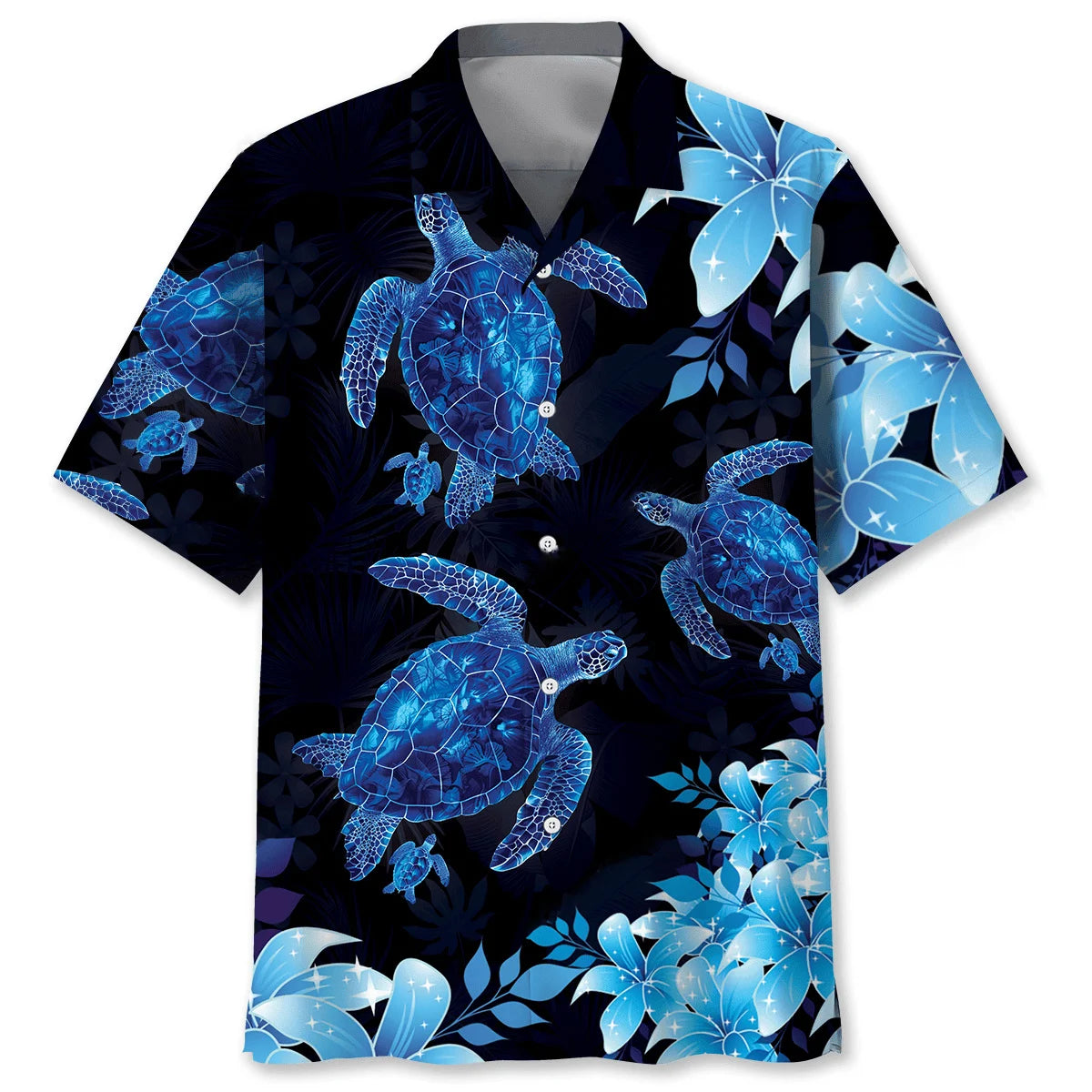 Turtle Hibiscus Hawaiian Shirt, custom shirt gift for men (view 4)