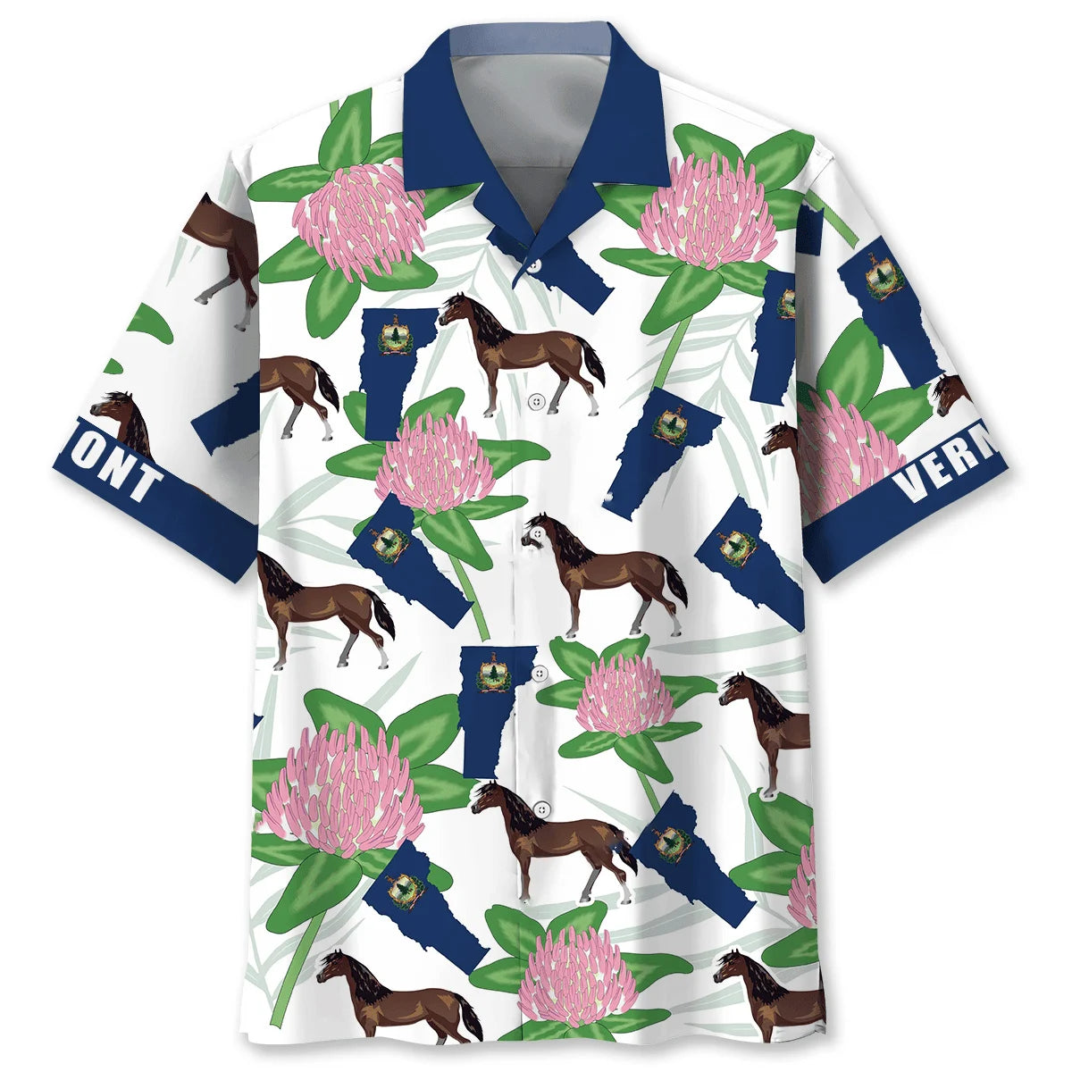 Vermont State Proud Hawaiian Shirt, custom shirt gift for men (view 4)