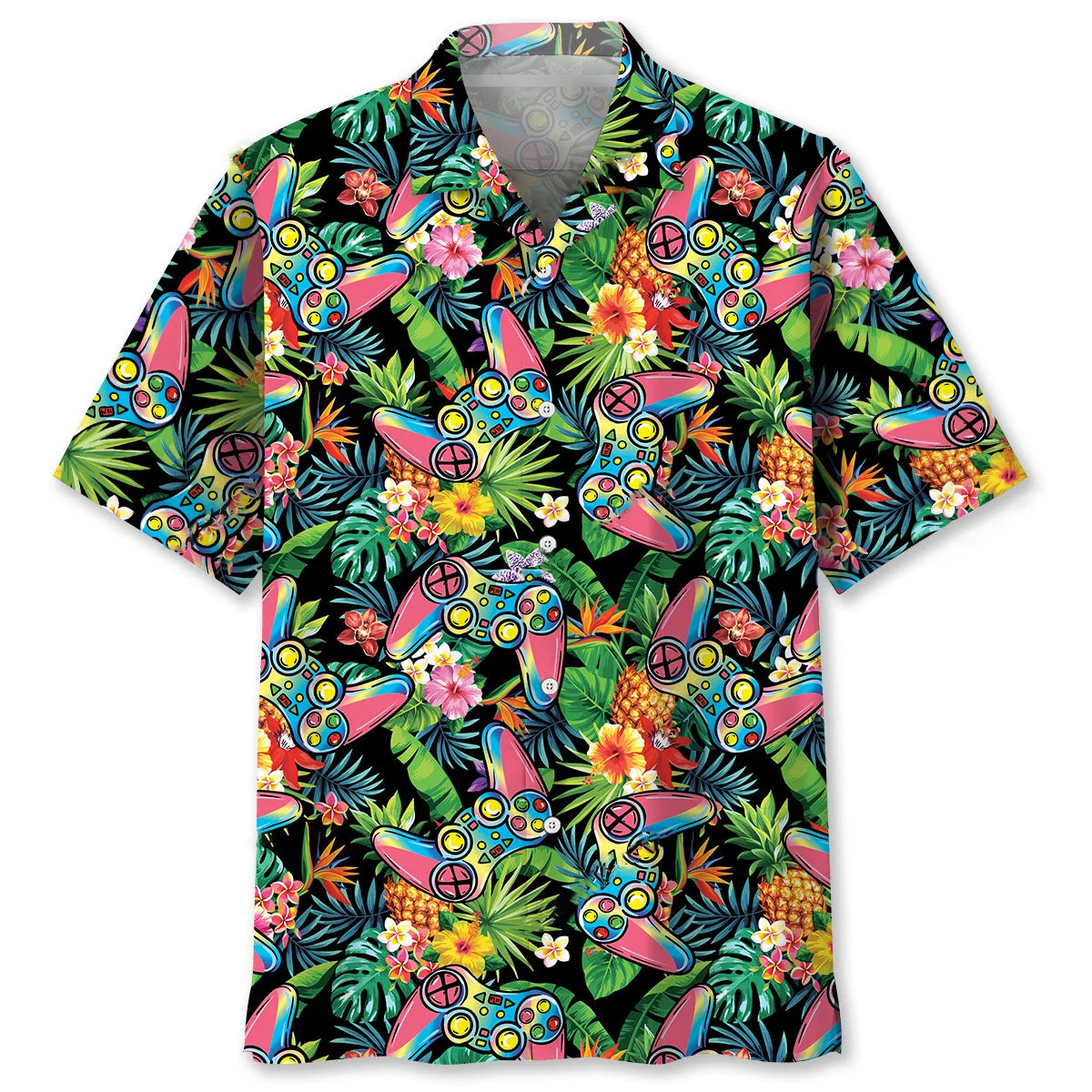 Video Game Tropical Hawaiian Shirt, custom shirt gift for men (view 4)