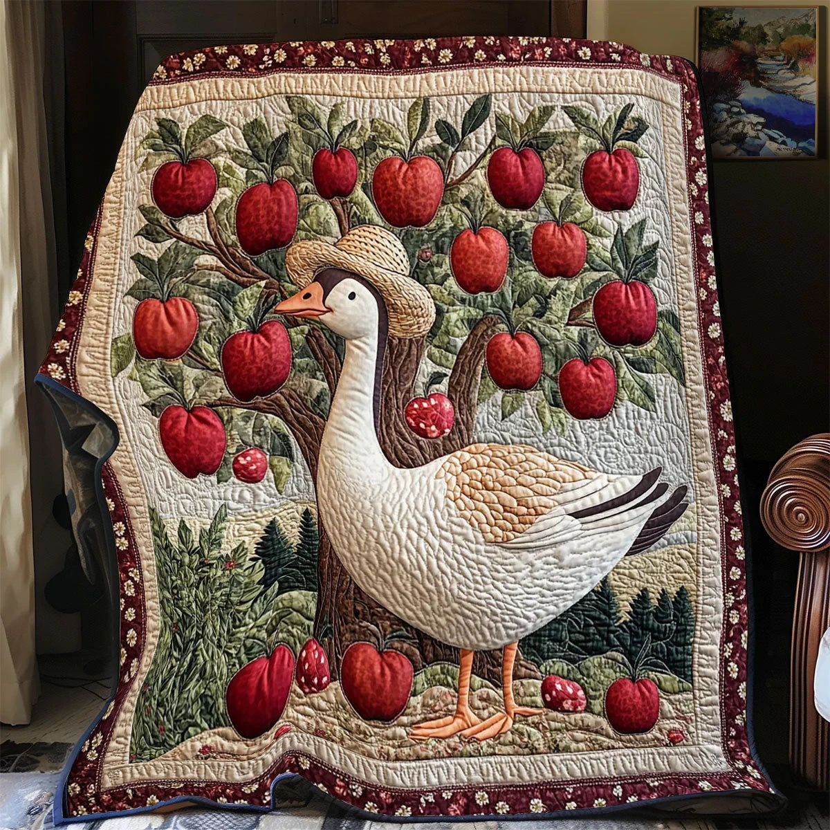 Vintage Goose Quilt Blanket