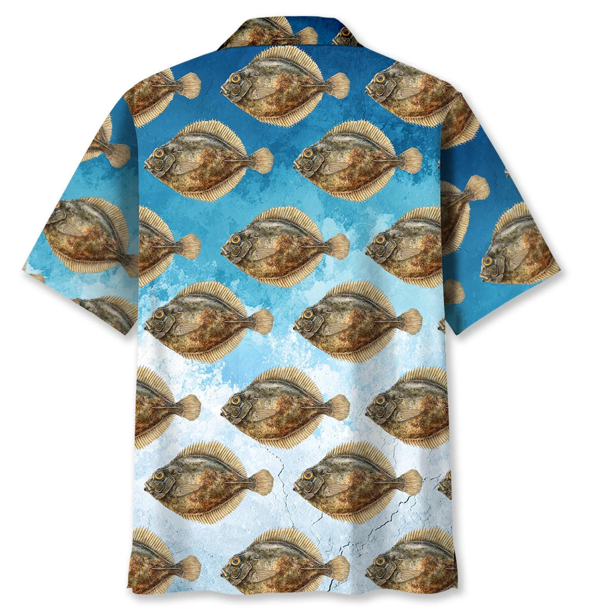 Vintage Flounder Fish Hawaiian Shirt, custom shirt gift for men (view 4)