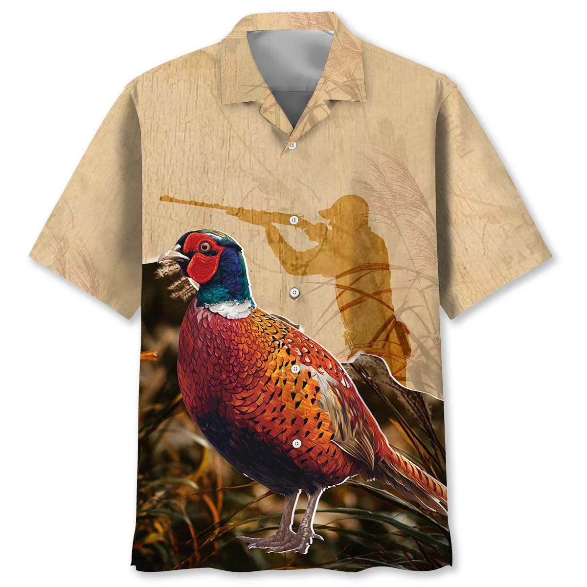 Vintage Pheasant Hunting Camo Hawaiian Shirt, custom shirt gift for men (view 4)