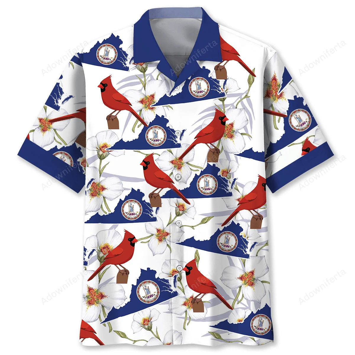 Virginia State Proud Hawaiian Shirt, custom shirt gift for men (view 4)