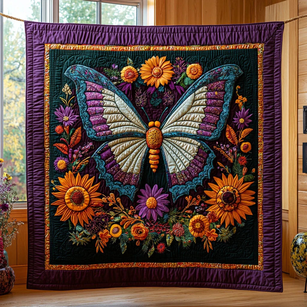 Vivid Flutter Quilt Blanket