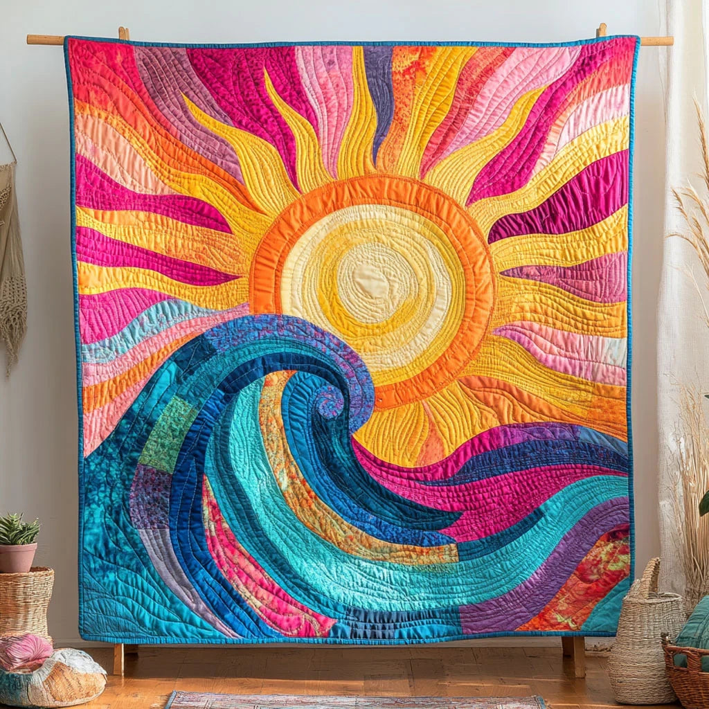 Vivid Horizon Quilt Blanket